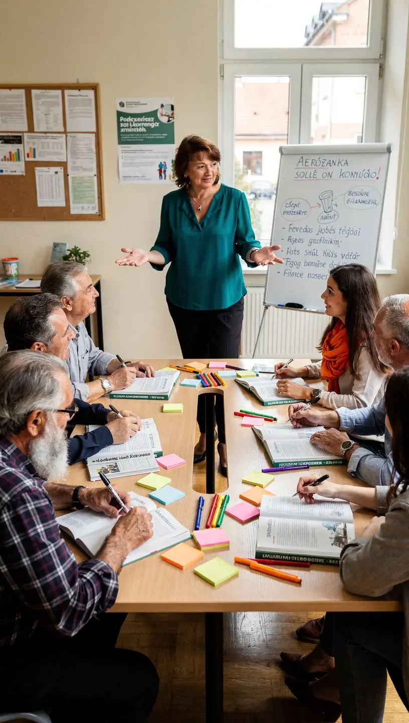 Egy ember olvas egy pénzügyi témájú könyvet, miközben jegyzeteket készít a saját költségvetésének tervezéséhez.